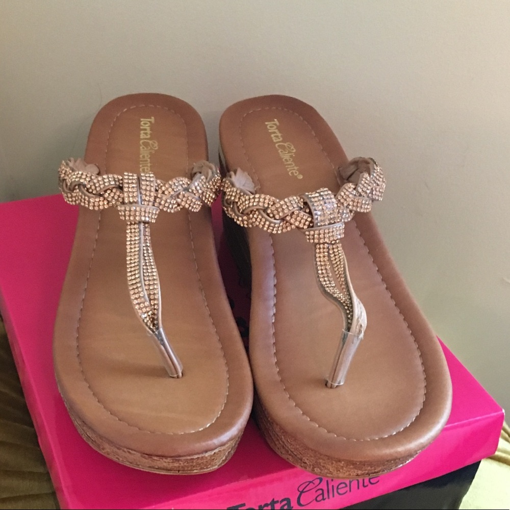 Rose Gold Rhinestones Sandals